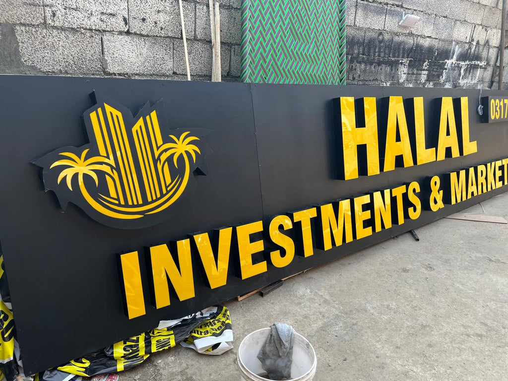 3d sign board